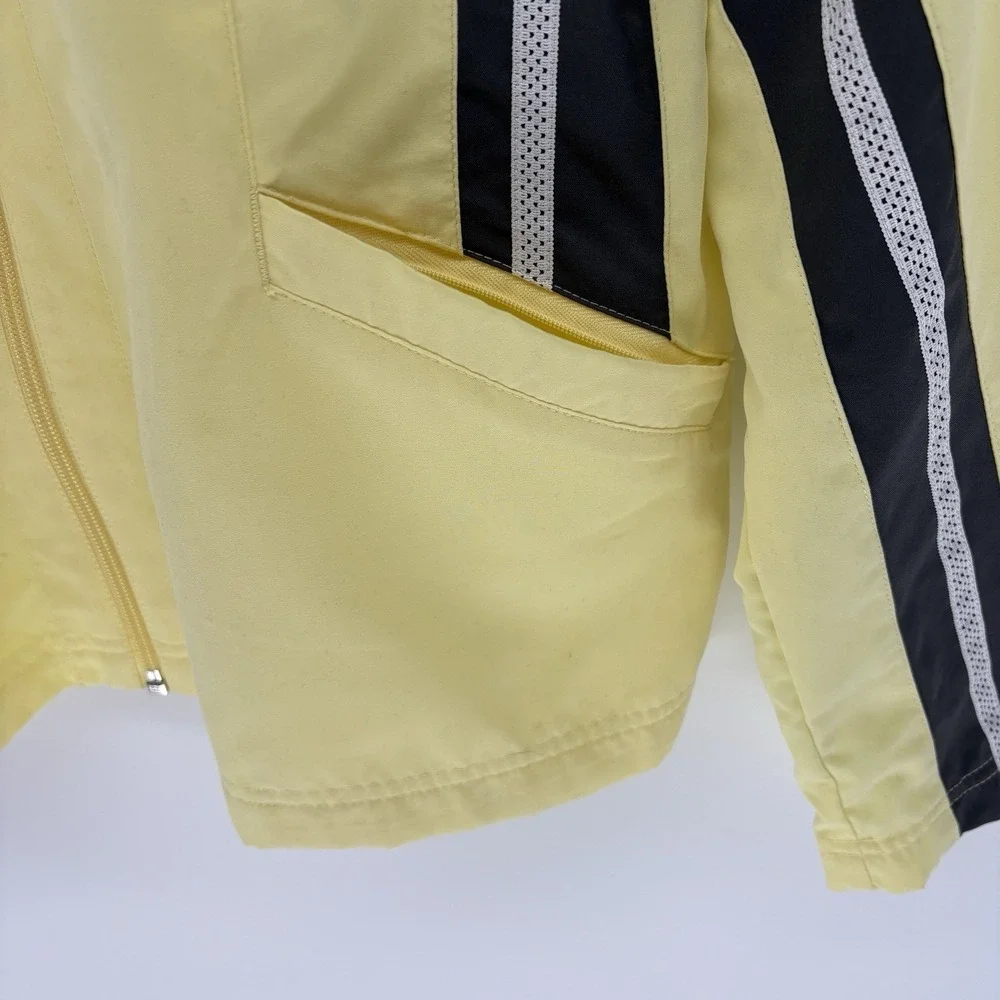 Vintage 90s  Nike Silver Tag Windbreaker Full Zip Yellow Jacket Youth L 12-14